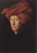 Jan Van Eyck Man in aRed Turban France oil painting artist